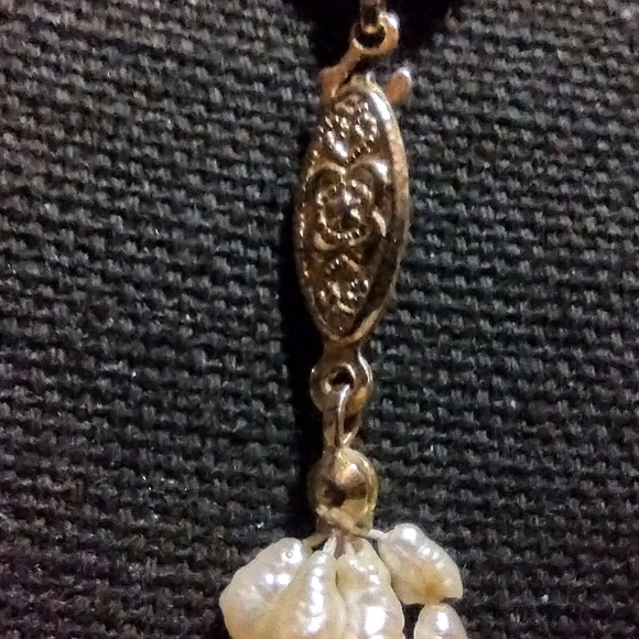 7 strand freshwater pearl ,gold necklace - Picture 4 of 16
